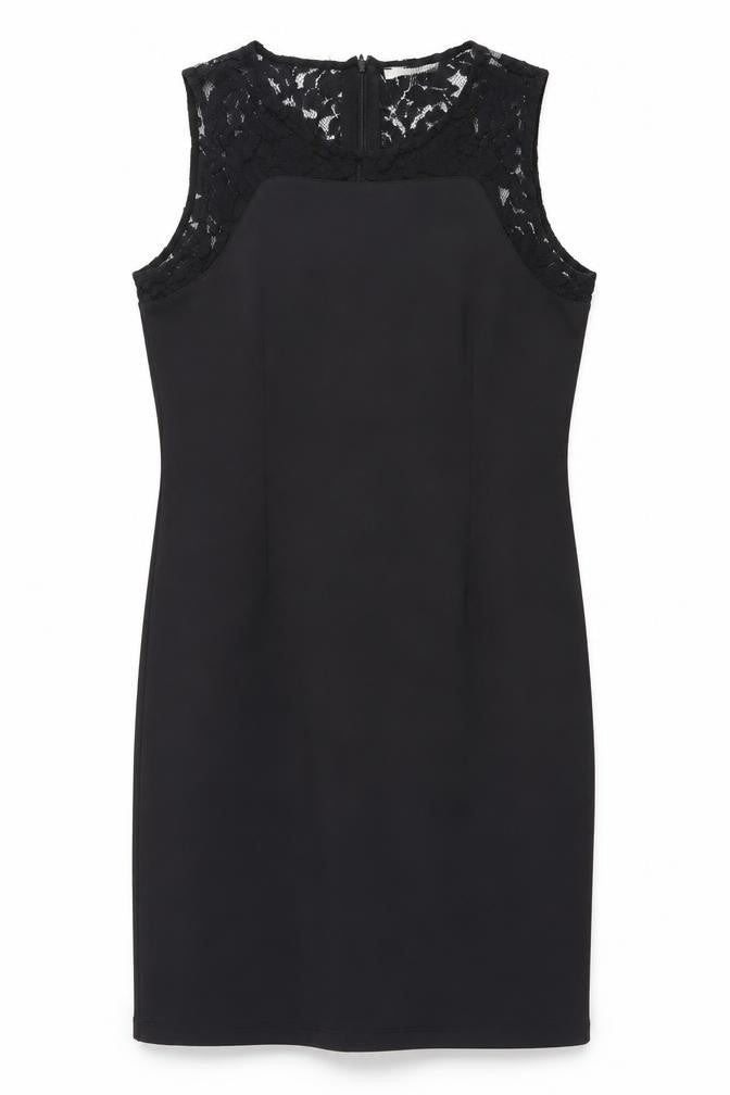 Koton Women's Black Sheath Dress, Size L, Elegant Business
