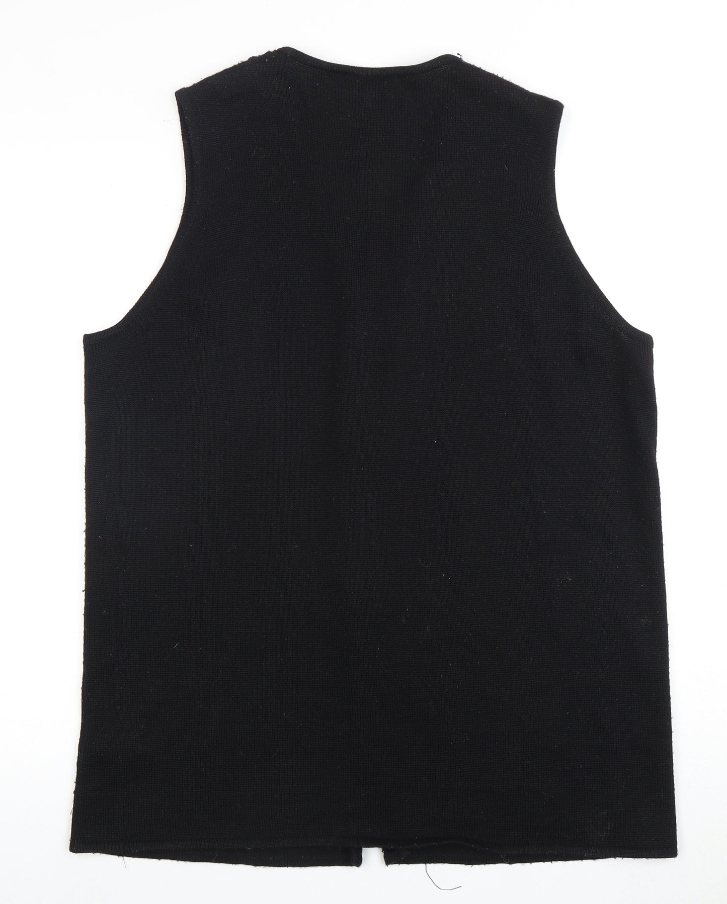 Marks and Spencer Women's Black Sequin Vest - Size 20