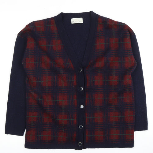 BL Women's Multicoloured Plaid Cardigan, Size 10