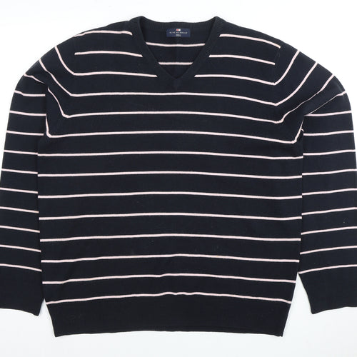 Marks and Spencer Men's Black V-Neck Pullover L