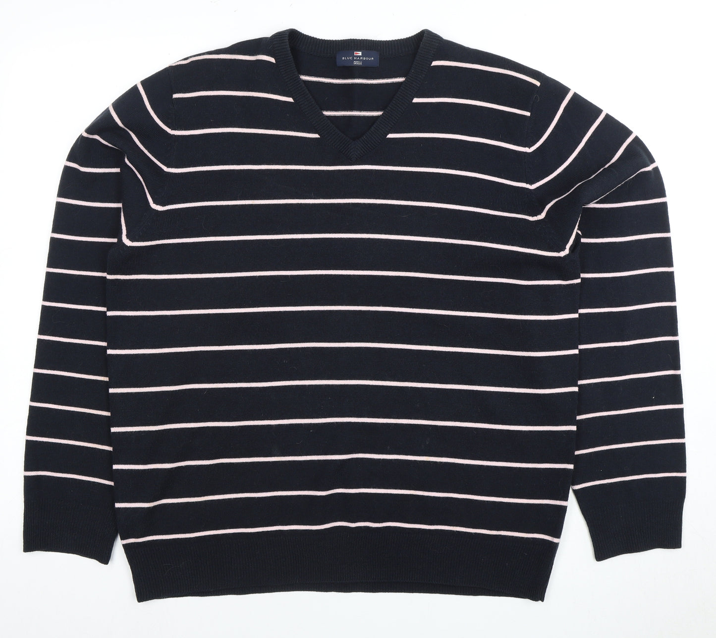 Marks and Spencer Men's Black V-Neck Pullover L