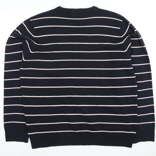 Marks and Spencer Men's Black V-Neck Pullover L