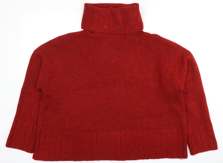 Gradatus Basics Women's Red Pullover Roll Neck Jumper 2XS