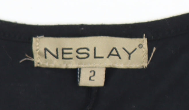 Neslay Women's Black Tunic Blouse Size 2