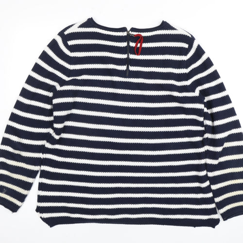 RABE Women's Blue Striped Pullover Jumper, Size 14