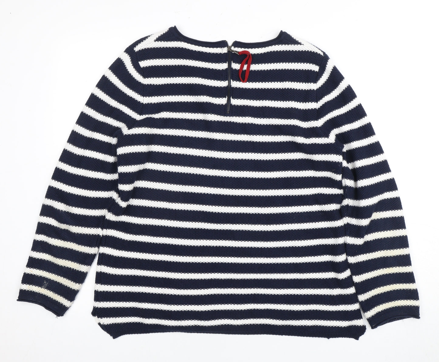 RABE Women's Blue Striped Pullover Jumper, Size 14