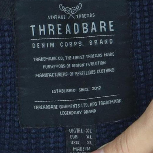 Threadbare Men's Blue Knit Pullover XL
