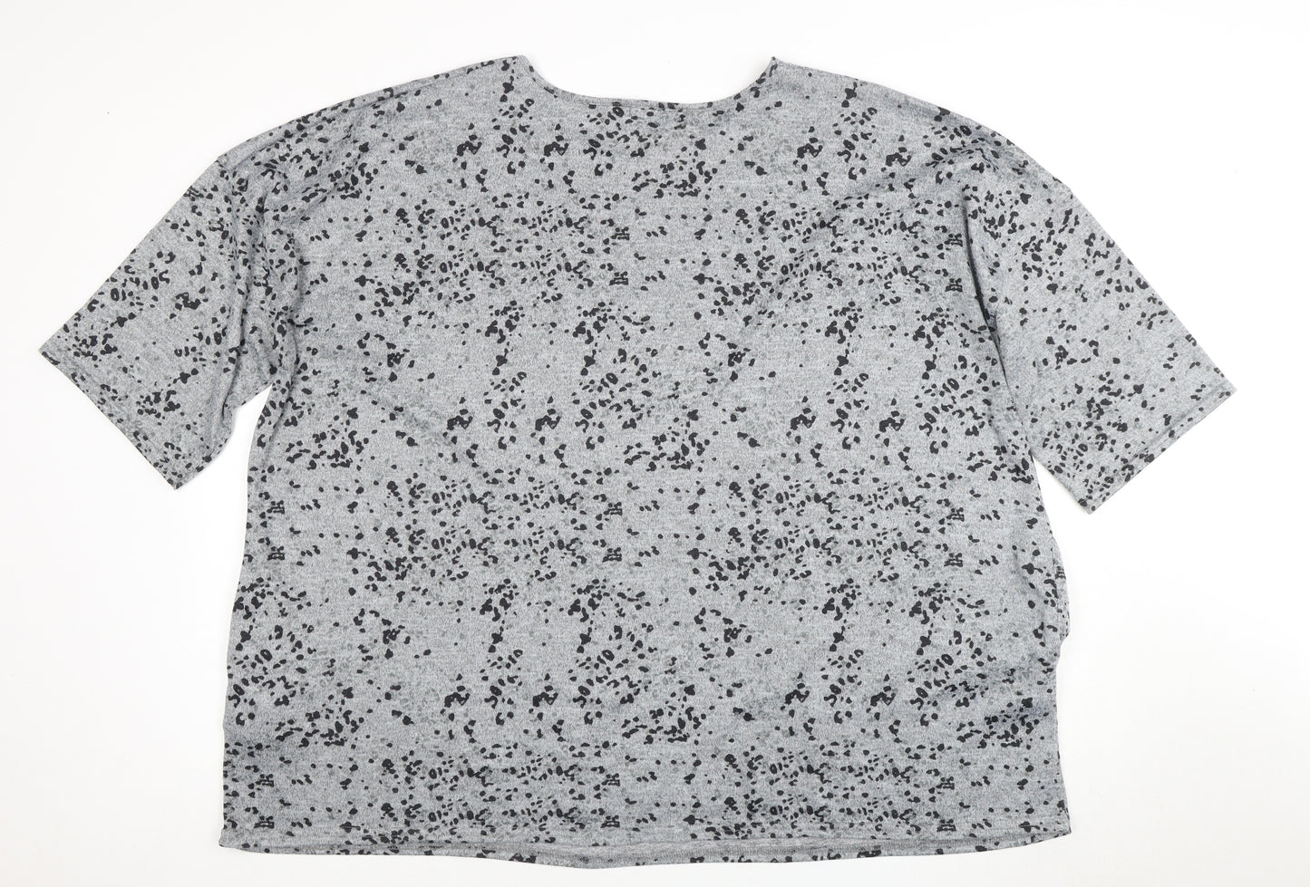 Simply Be Women's Grey Animal Print T-Shirt Size 22