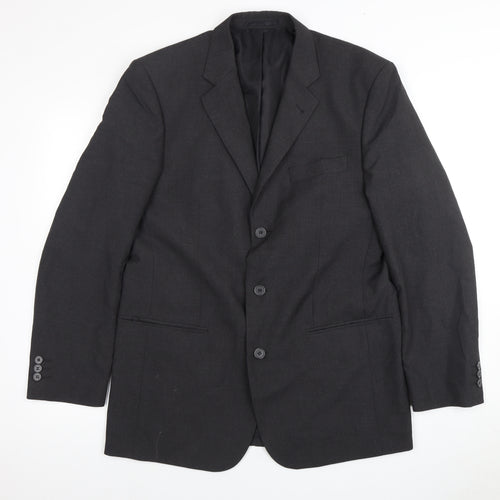 BHS Men's Grey Blazer, 40R, Single-Breasted