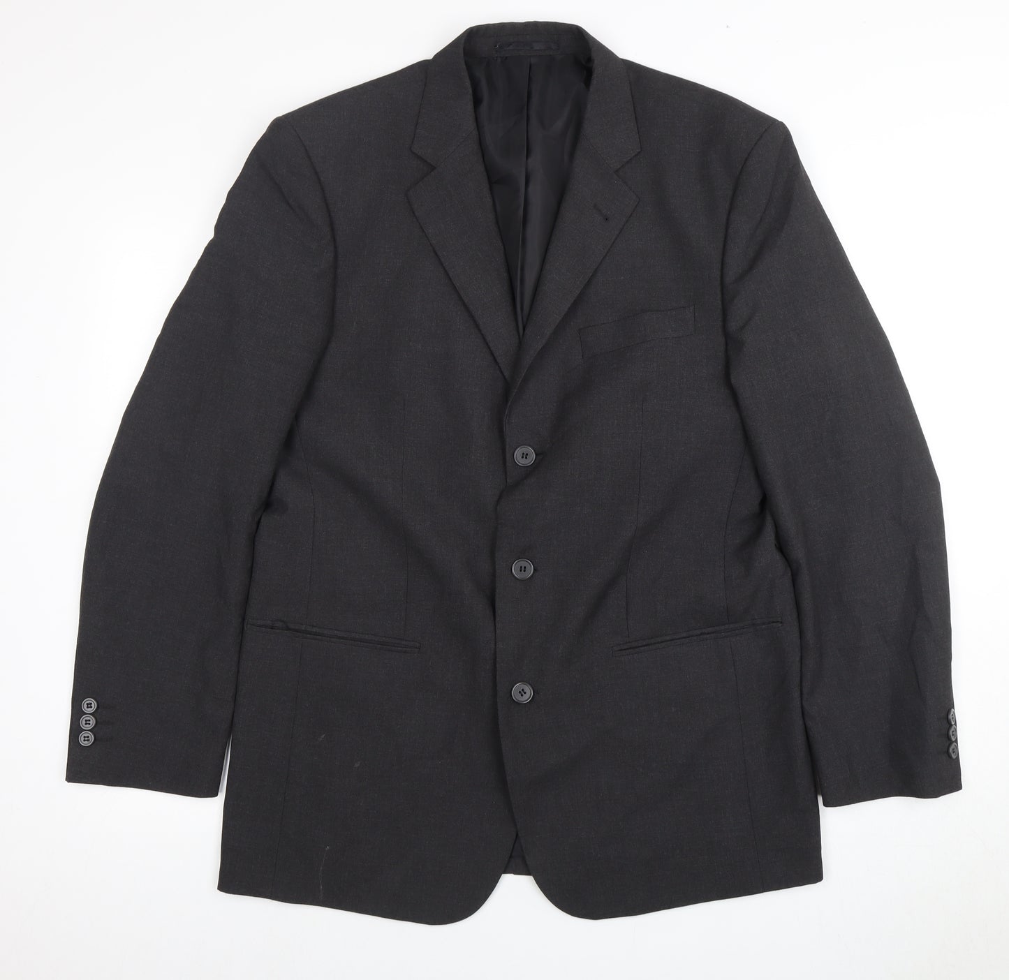 BHS Men's Grey Blazer, 40R, Single-Breasted