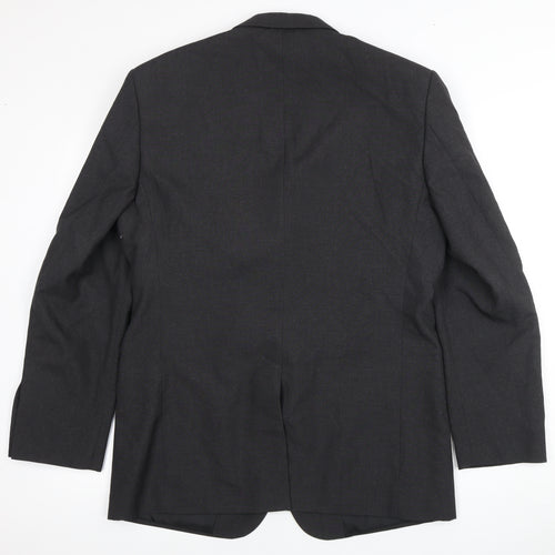 BHS Men's Grey Blazer, 40R, Single-Breasted
