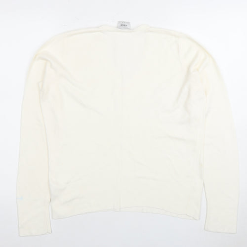 Next Women’s Ivory V-Neck Knit Jumper Size 14
