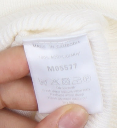 Next Women’s Ivory V-Neck Knit Jumper Size 14