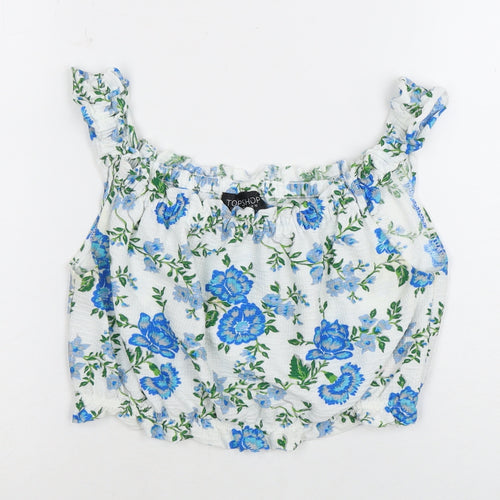 Topshop Women's Floral Camisole Blouse, Multicoloured, Size 10