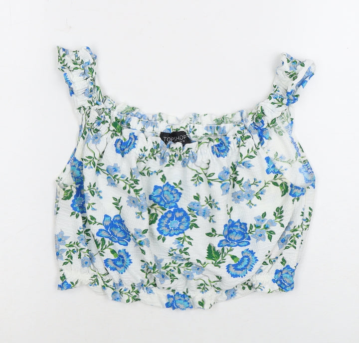 Topshop Women's Floral Camisole Blouse, Multicoloured, Size 10