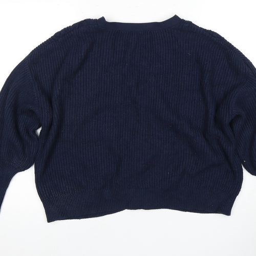 Marks and Spencer Women's Blue L Cable-Knit Cardigan
