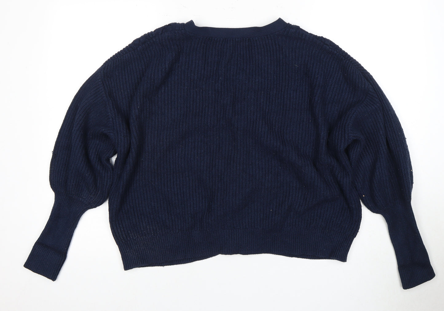 Marks and Spencer Women's Blue L Cable-Knit Cardigan
