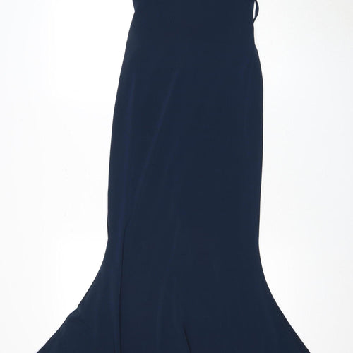 Pia Michi Women's Blue Long Formal Dress