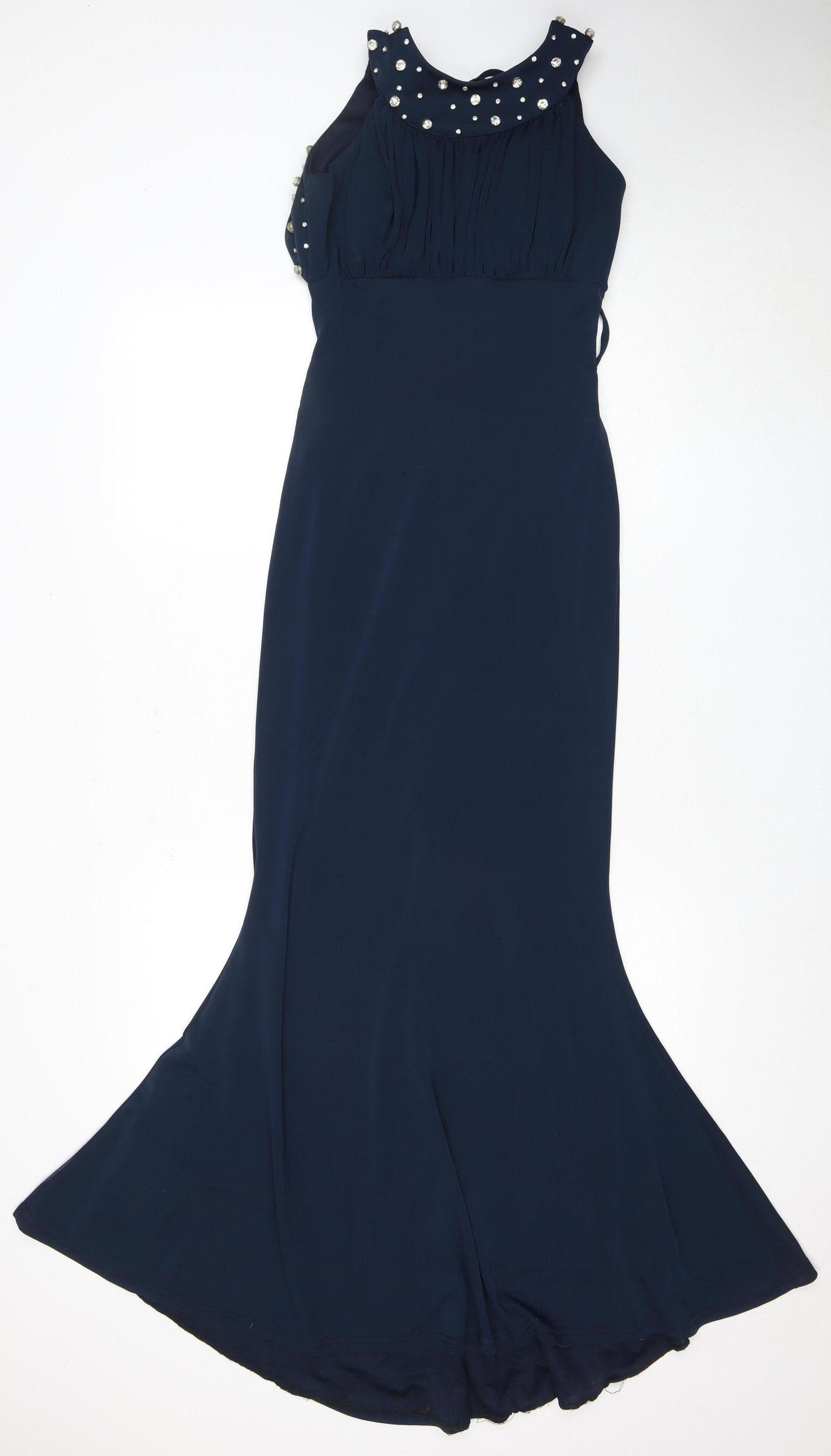 Pia Michi Women's Blue Long Formal Dress