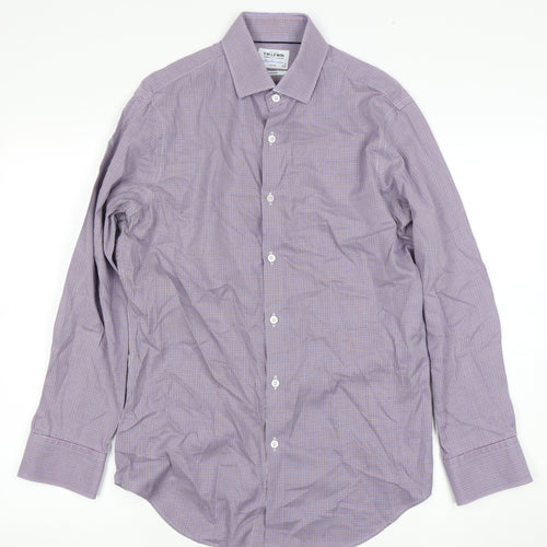 T.M. Lewin Men's Purple Fitted Dress Shirt, Size 15.5