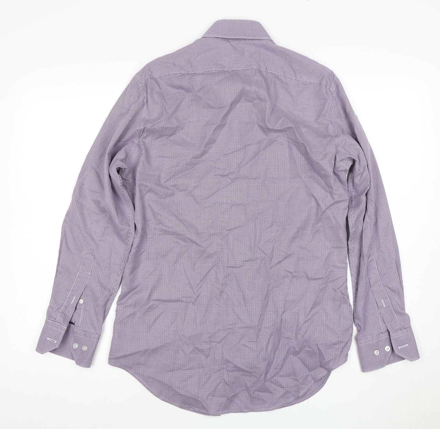 T.M. Lewin Men's Purple Fitted Dress Shirt, Size 15.5