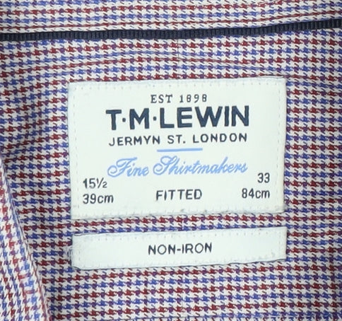 T.M. Lewin Men's Purple Fitted Dress Shirt, Size 15.5