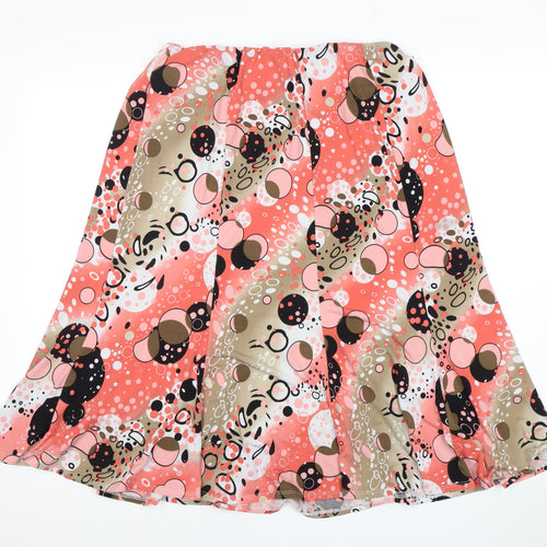 SOOLOS Women's A-Line Multicoloured Midi Skirt Size 16