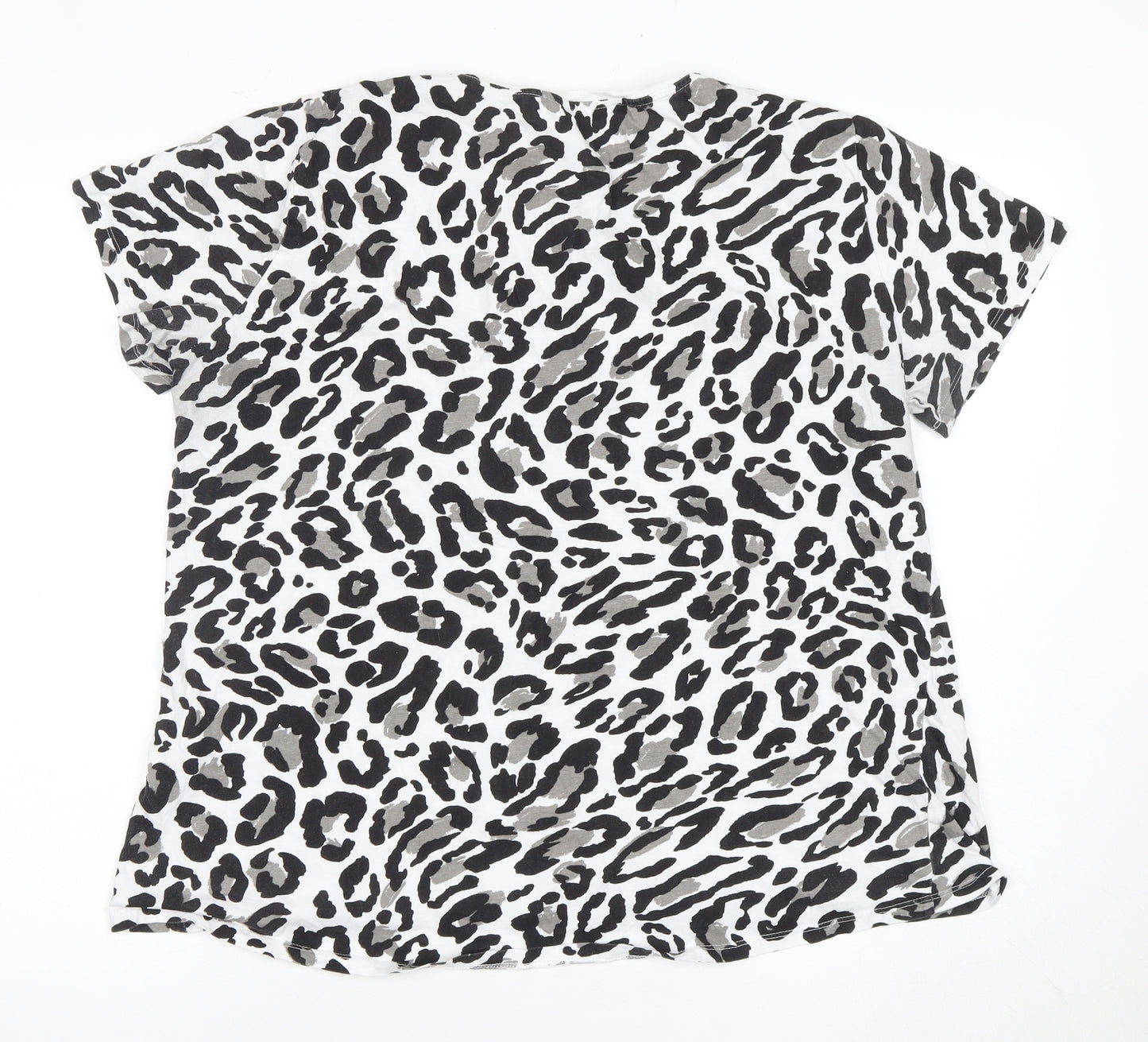 ZARA Women's Black Animal Print T-Shirt - Size 2XL