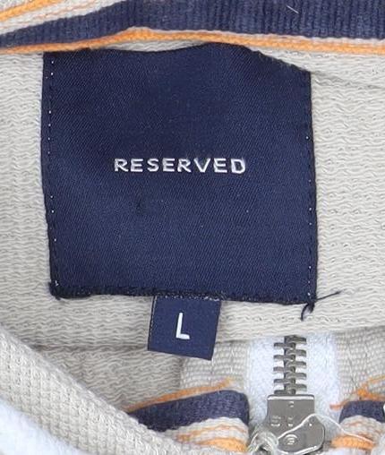 Reserved Men's Beige Full Zip Hoodie L