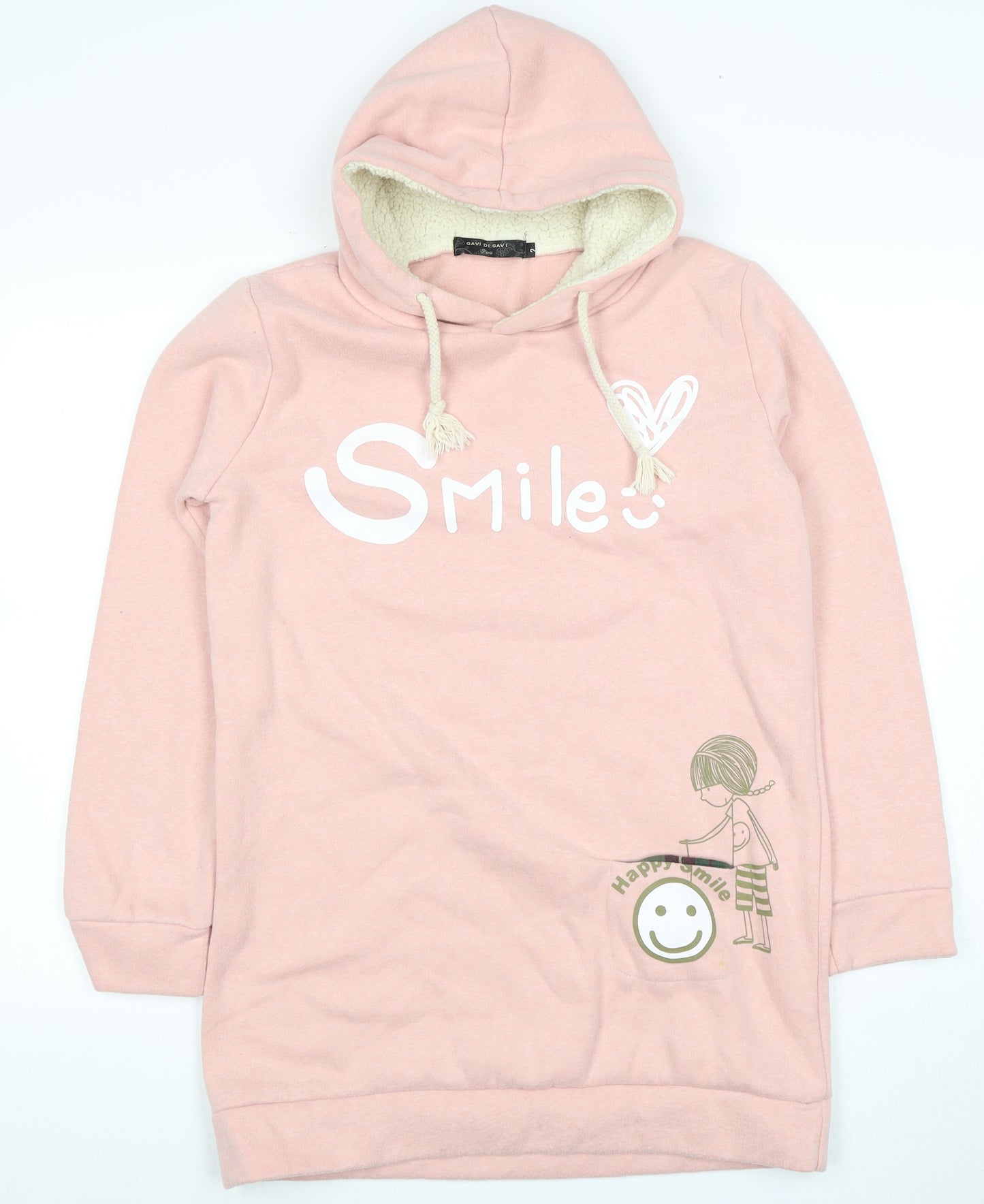 Gavi di Gavi Women's Pink Pullover Hoodie, UK 4, Casual Style
