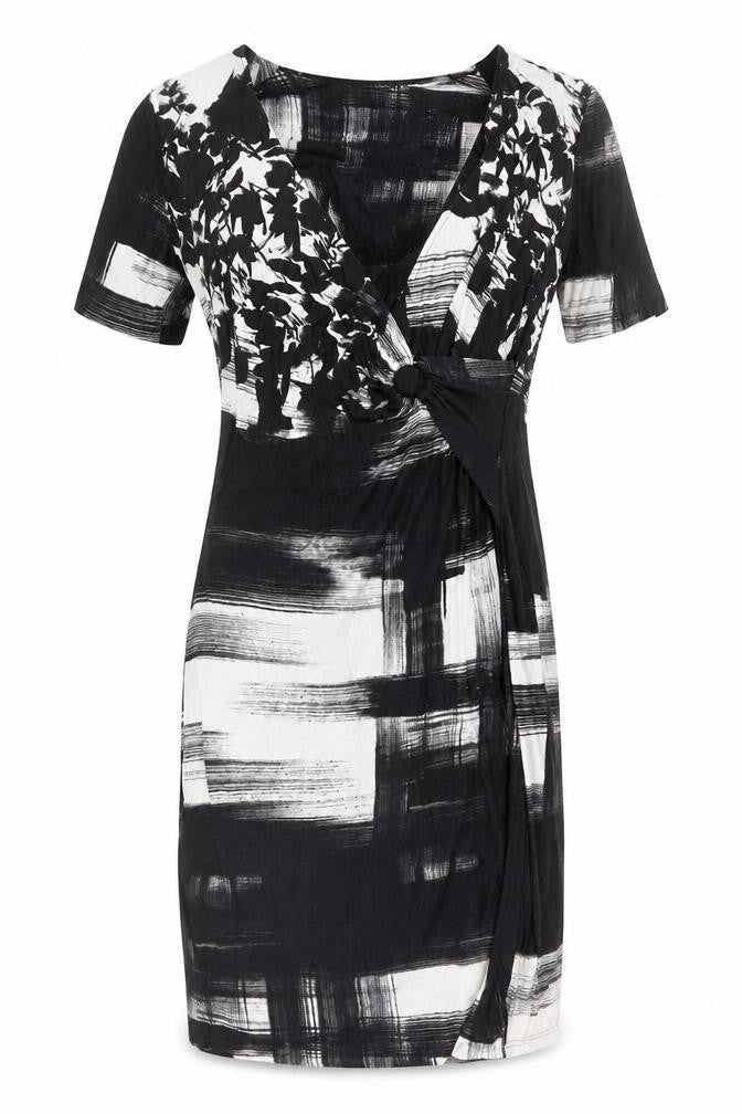 Front view of Apanage Women's Black Dress, size 12