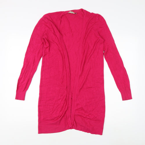 Oasis Women's Pink Open Front Cardigan, Size S, Long Sleeve