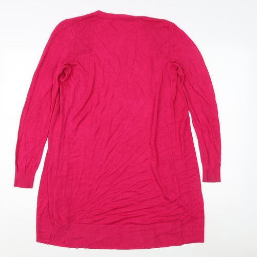 Oasis Women's Pink Open Front Cardigan, Size S, Long Sleeve