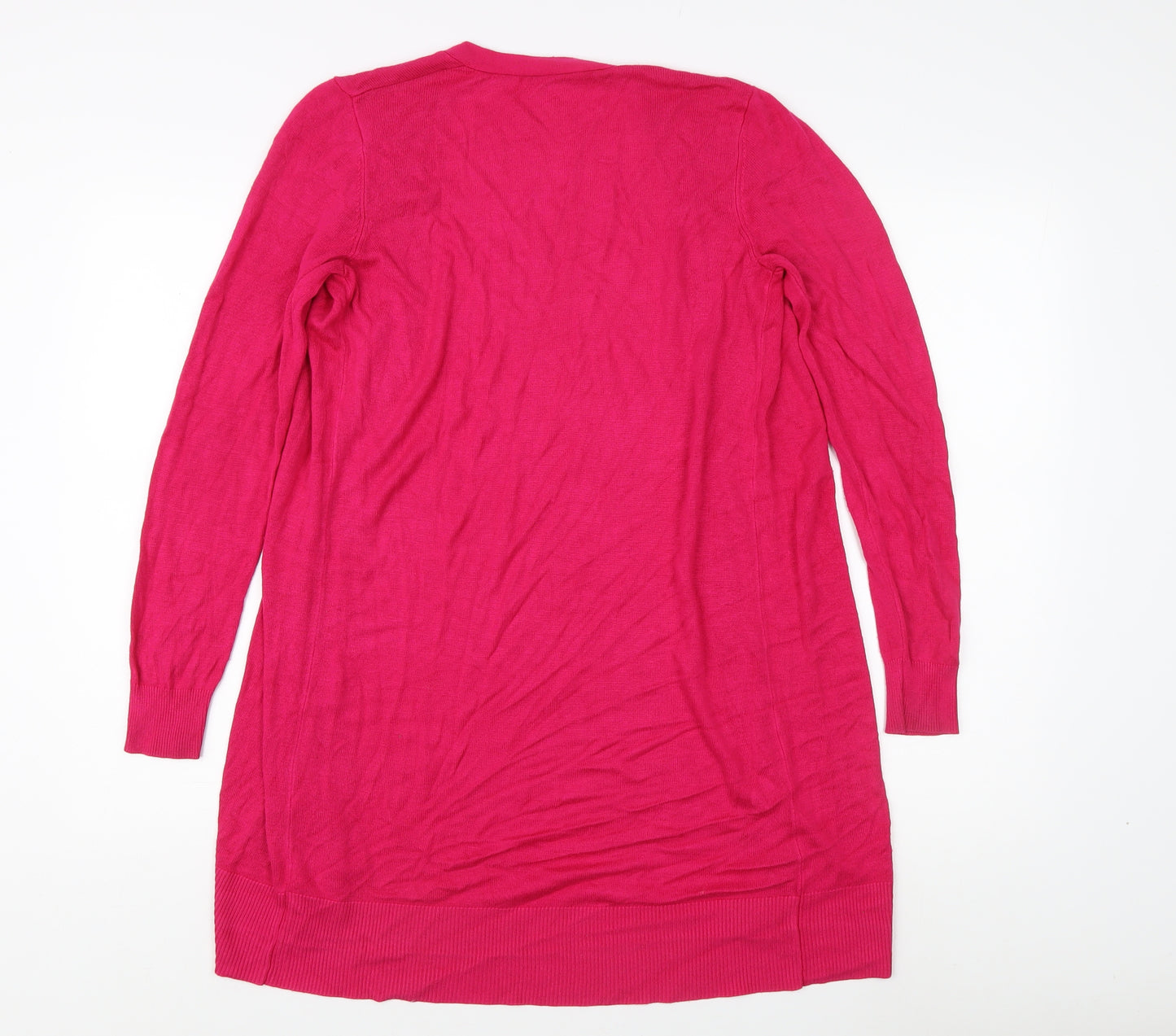Oasis Women's Pink Open Front Cardigan, Size S, Long Sleeve