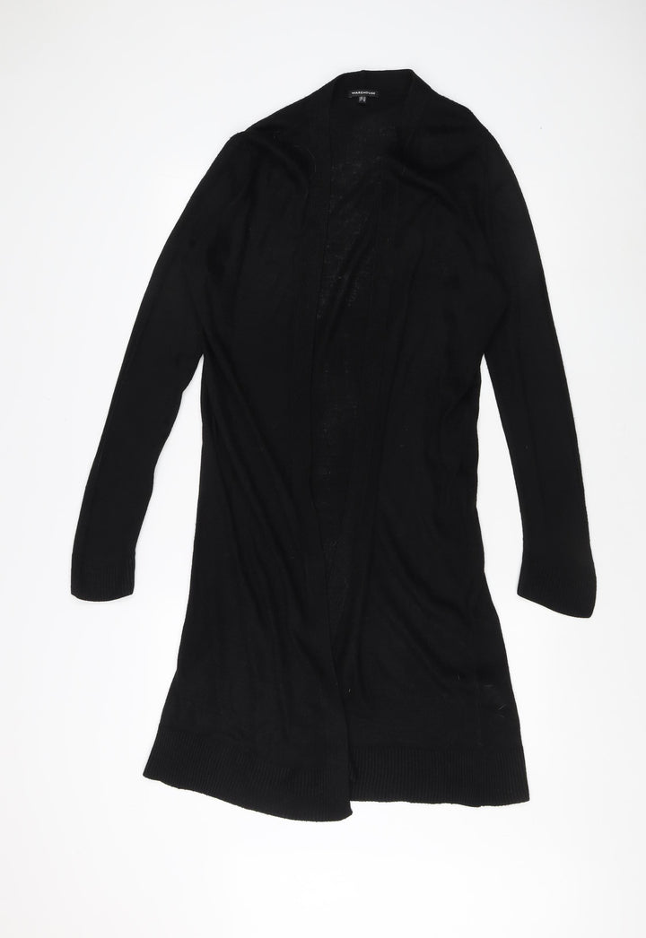 Warehouse Women's Black Open Front Cardigan Size 12
