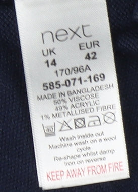 Next Women's Blue T-Shirt - Size 14, Casual Comfort
