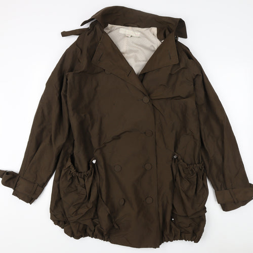 H&M Women Brown Anorak Jacket Size S
