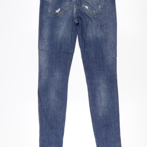 Guess Women's Blue Skinny Distressed Jeans Size 10