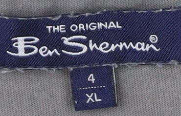 Ben Sherman Men's Grey Cotton Retro Graphic T-shirt Size XL