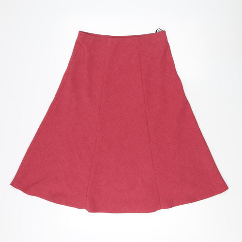 Honor Millburn Women's Red A-Line Midi Skirt Size 10