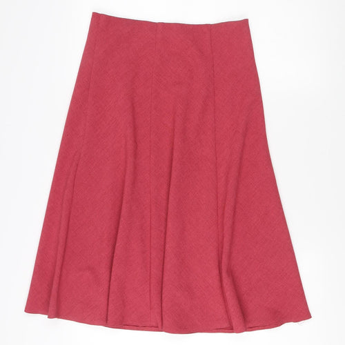 Honor Millburn Women's Red A-Line Midi Skirt Size 10