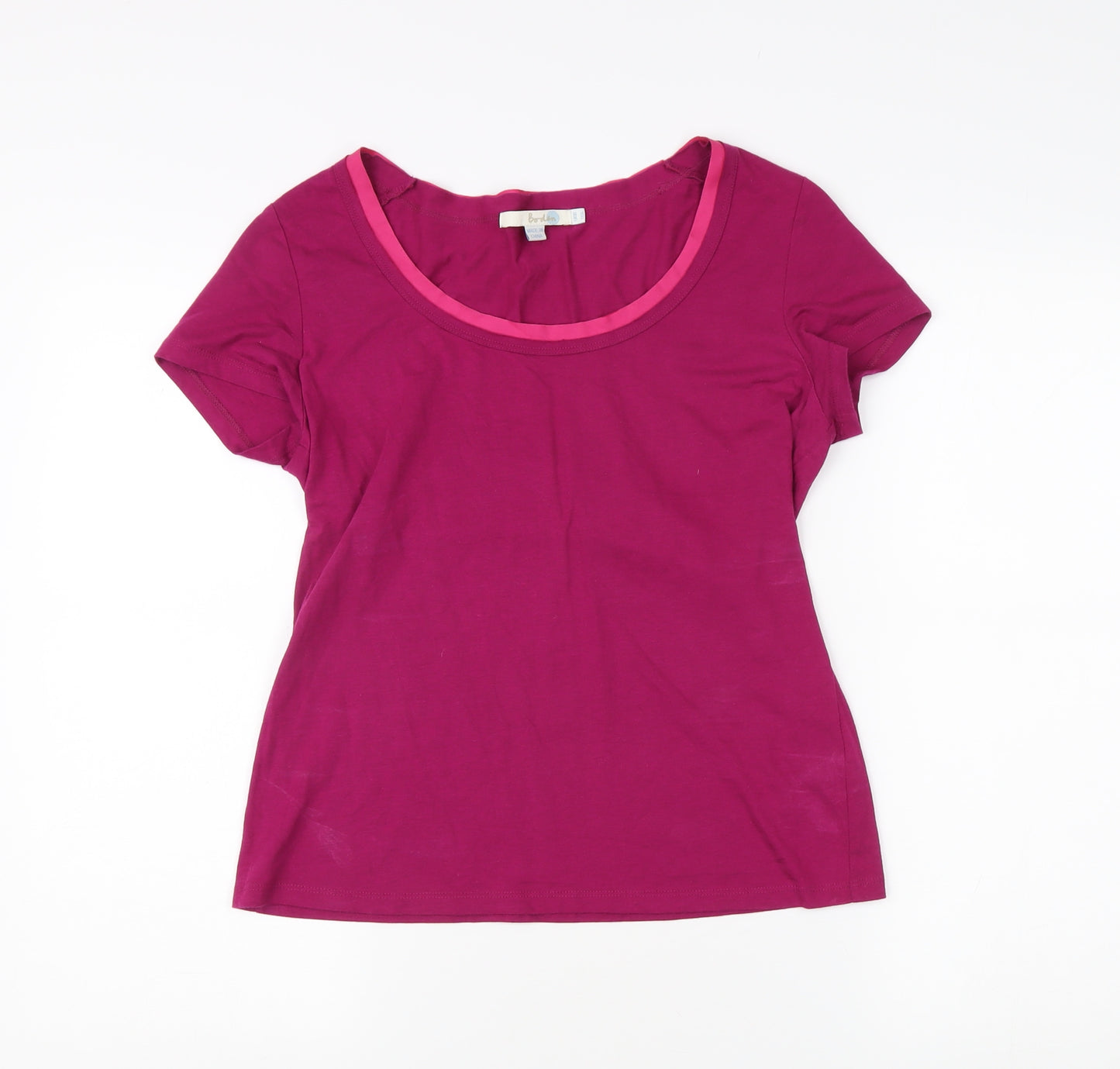 Boden Women's Pink Scoop Neck T-Shirt Size 10