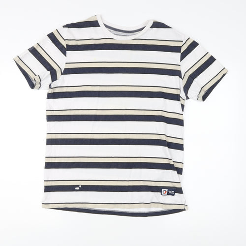 Jack & Jones Men's Multicoloured Striped T-Shirt L