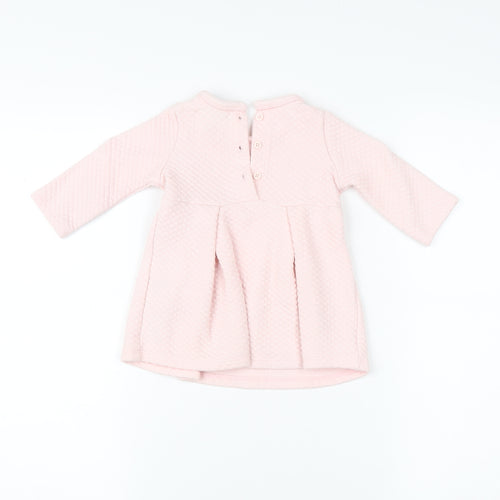 Jasper Conran Junior Girls Pink Dress, 6-9 Months, Long Sleeve