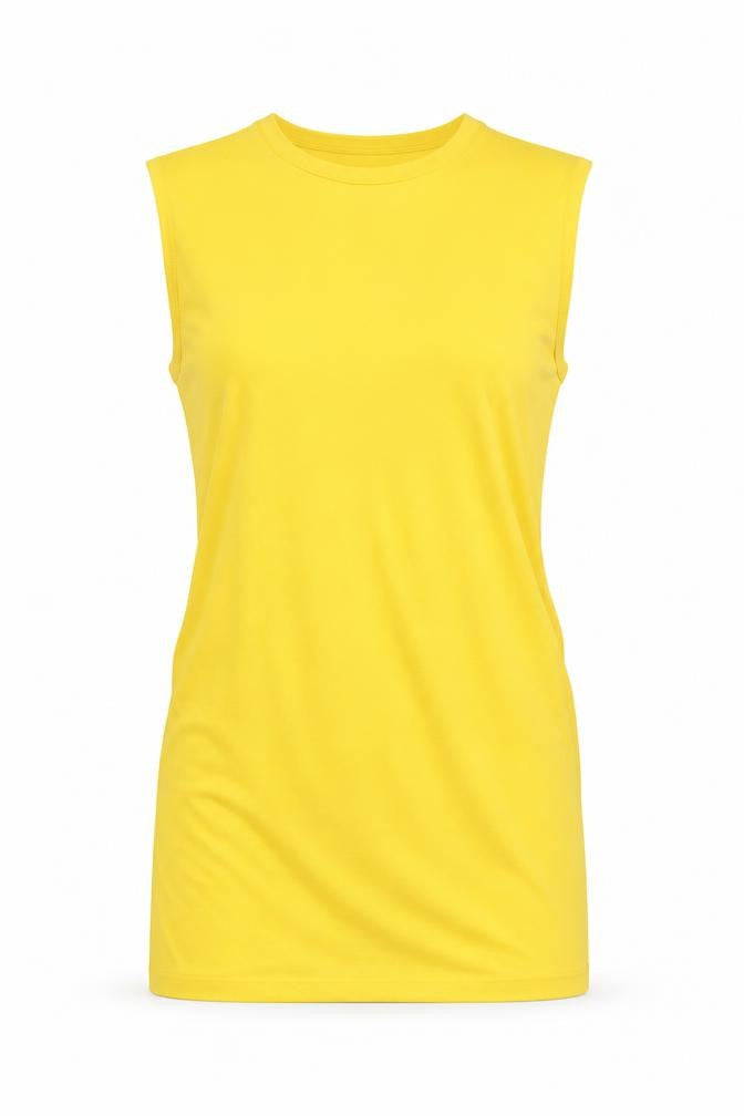 Jaeger Yellow Sleeveless Cotton Tank Top S Women