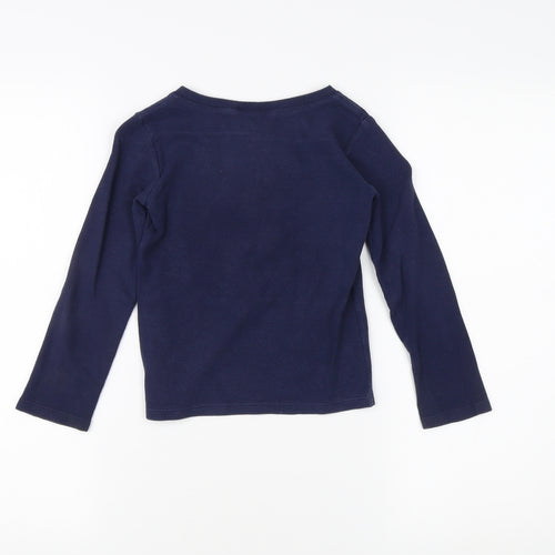 Polo Ralph Lauren Girls Blue Long Sleeve Pullover T-Shirt - 10 Years
