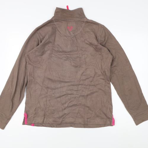 Peter Storm Women’s Brown Size 12 Sweatshirt Zip Neck