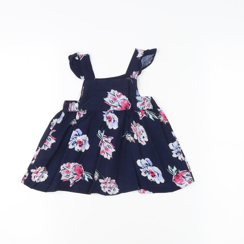 Joules Girls Floral Pinafore Dress, Multicoloured, 3-6 Months