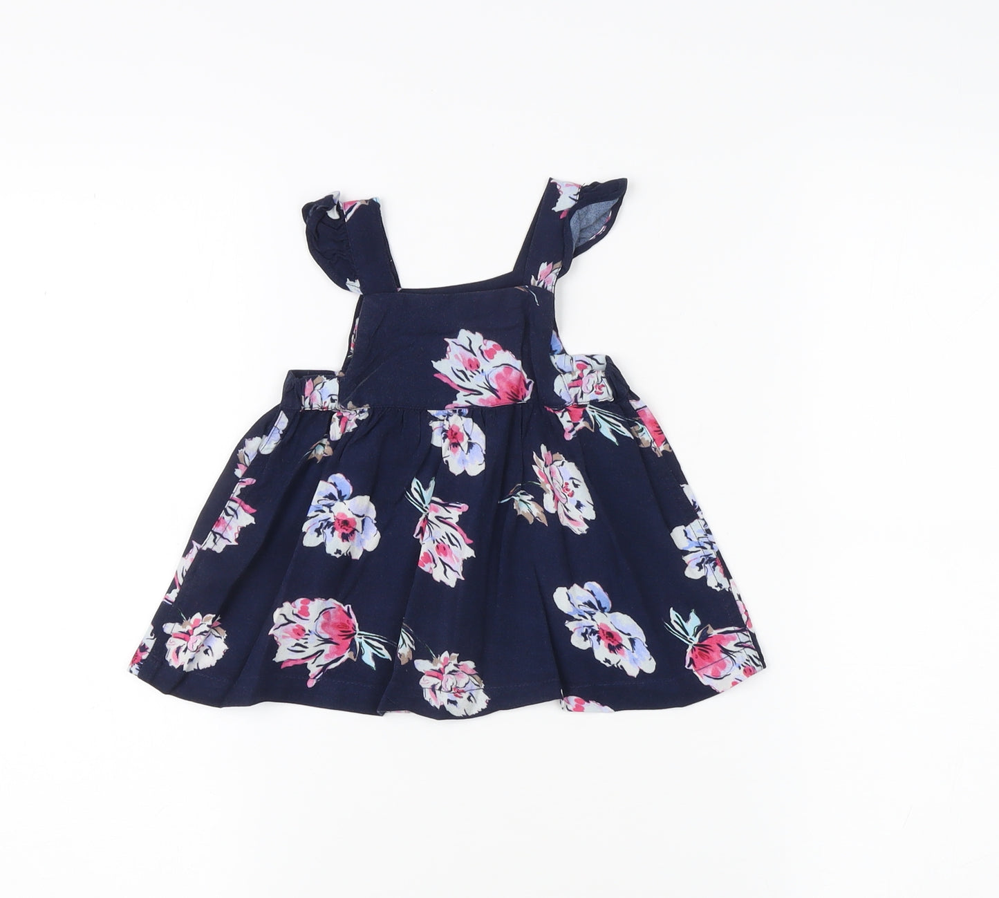 Joules Girls Floral Pinafore Dress, Multicoloured, 3-6 Months