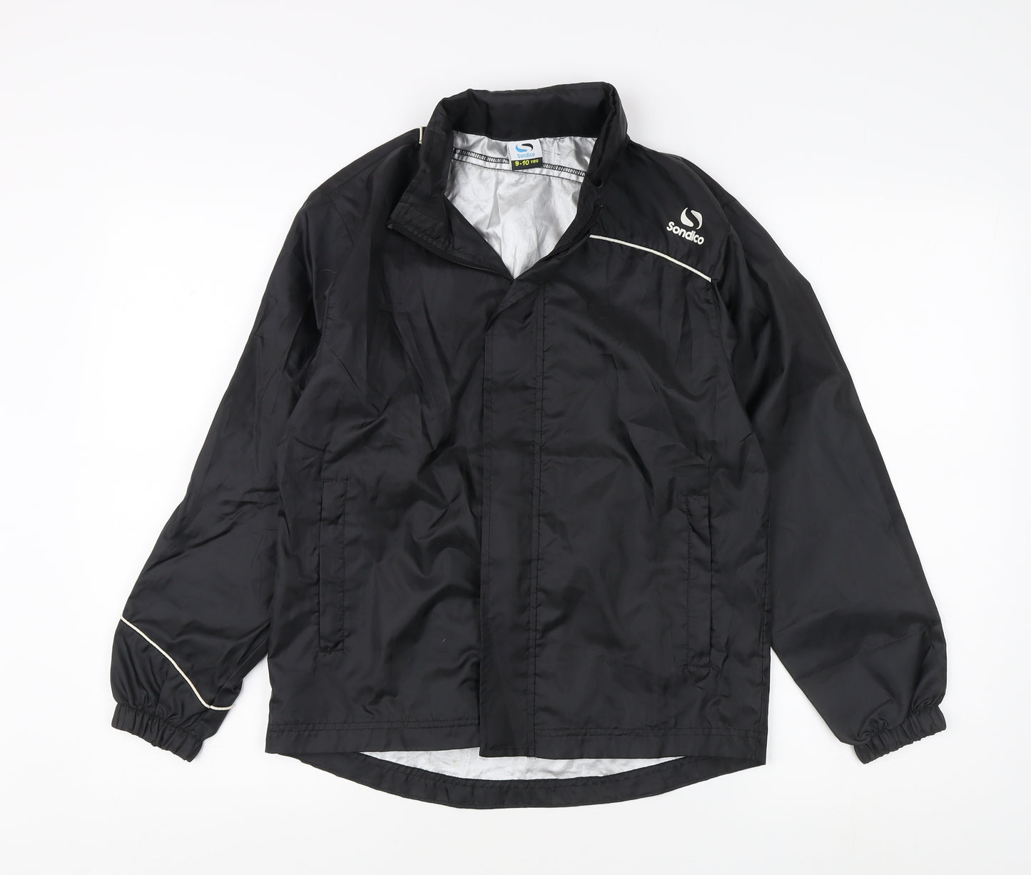 Sondico Boys Black Windbreaker Jacket 9-10 Years